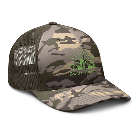 swiftharvest.net Swift Harvest Fam Logo Camouflage trucker hat