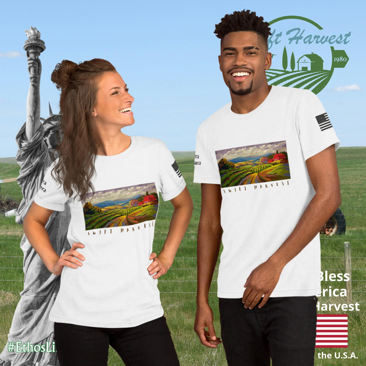 swiftharvest.net Swift Harvest Farm Art Unisex t-shirt