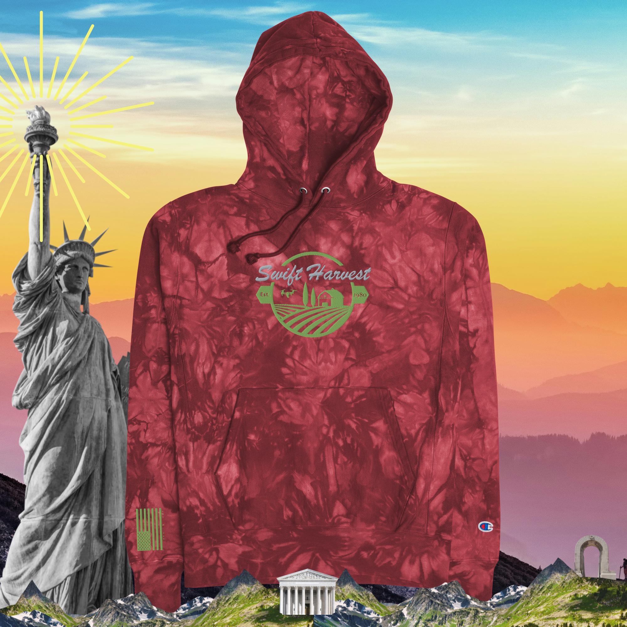 swiftharvest.net Swift Harvest Flag Unisex Champion tie-dye hoodie