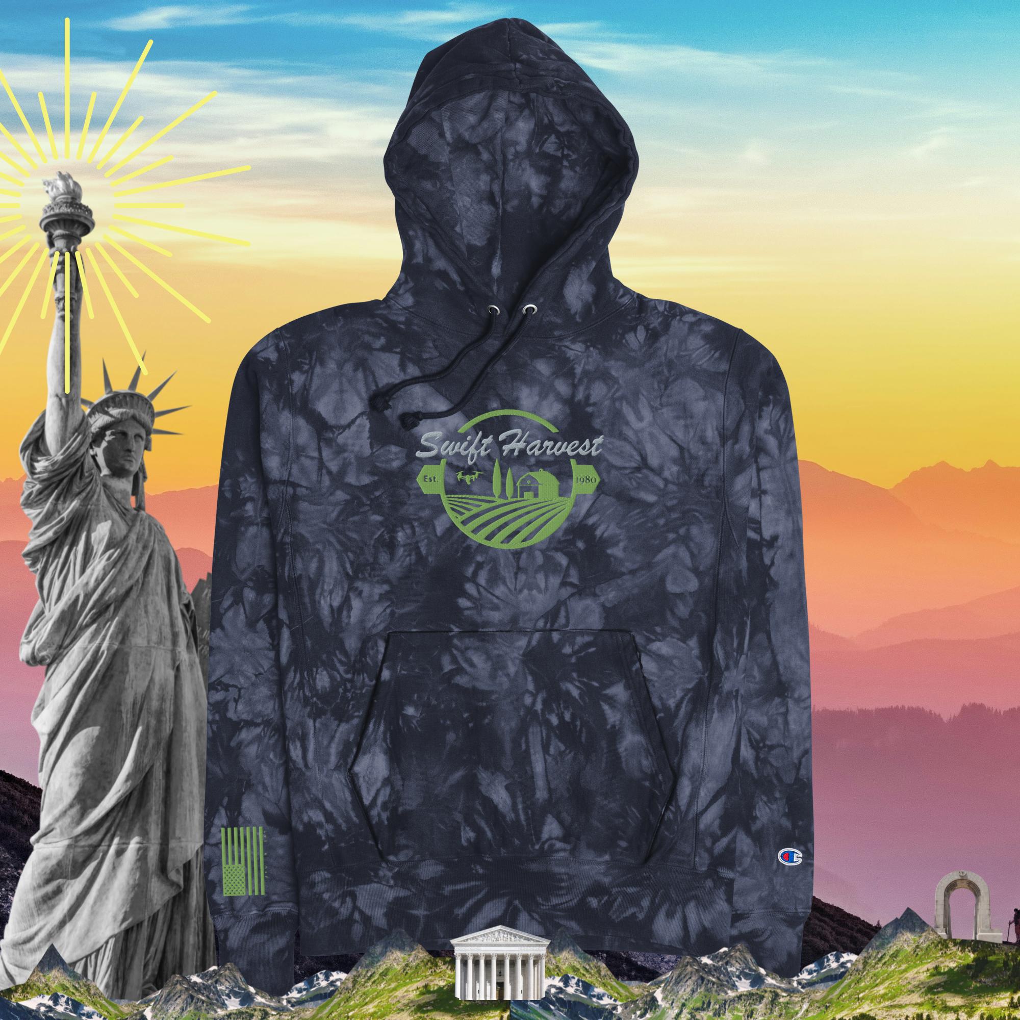 swiftharvest.net Swift Harvest Flag Unisex Champion tie-dye hoodie