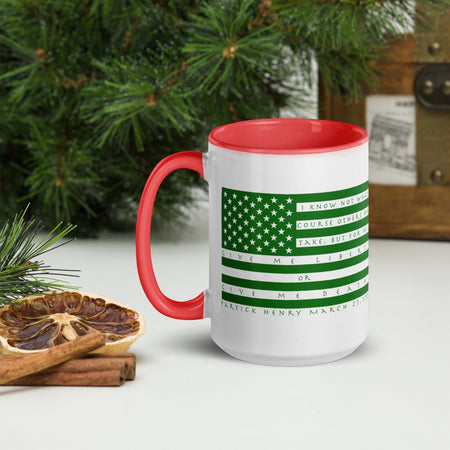 swiftharvest.net Swift Harvest Give me Liberty or Give me Death Mug with Color Inside