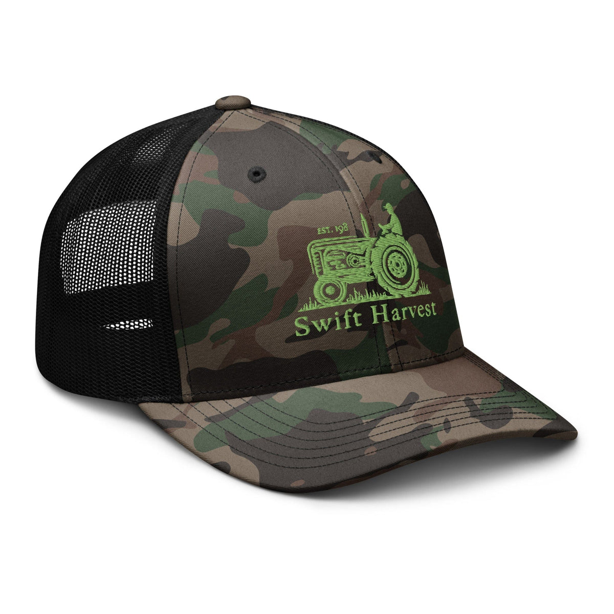 swiftharvest.net Swift Harvest Tractor Camouflage trucker hat