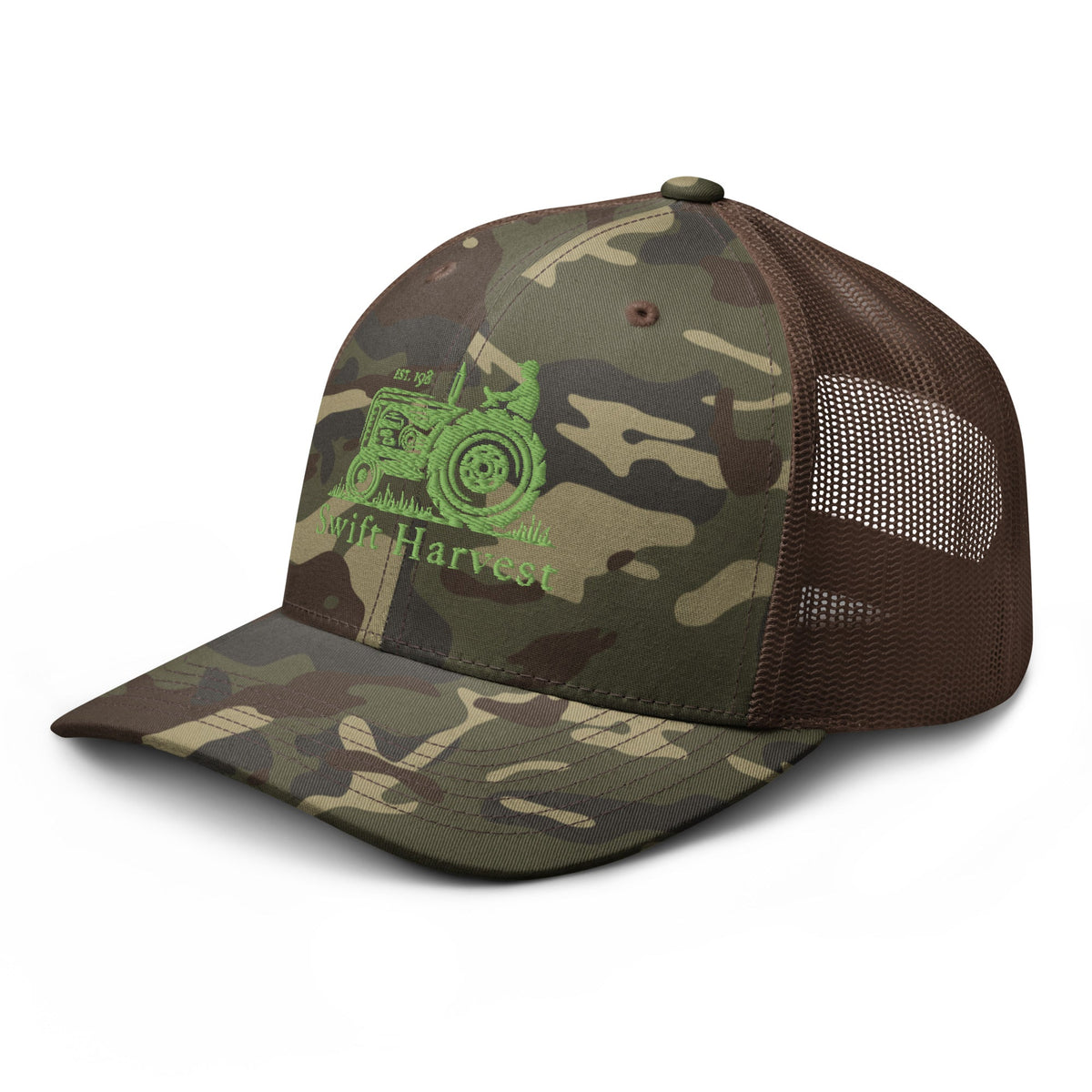 swiftharvest.net Swift Harvest Tractor Camouflage trucker hat