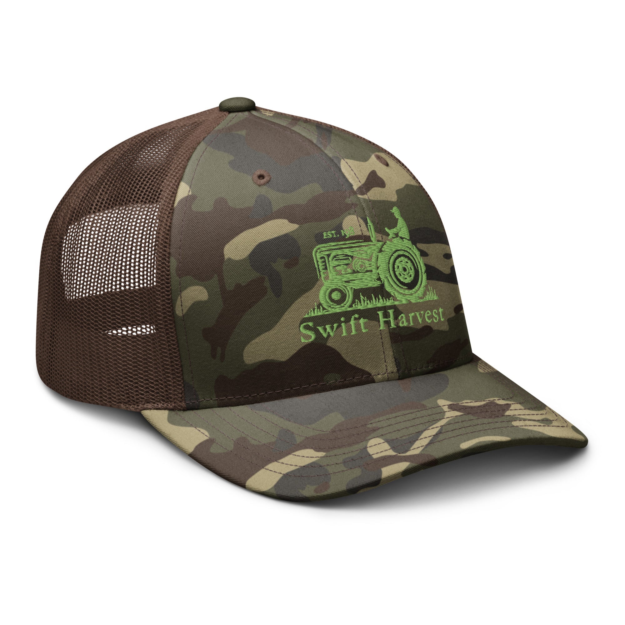 swiftharvest.net Swift Harvest Tractor Camouflage trucker hat