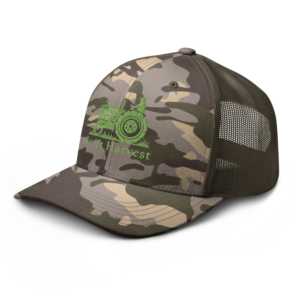 swiftharvest.net Swift Harvest Tractor Camouflage trucker hat