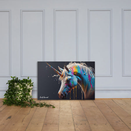 swiftharvest.net Swift Harvest Unicorn paint bubbles Farm Art Canvas