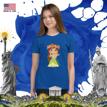 swiftharvest.net True Royal / S Harvest Goddess Demeter Girls Youth Short Sleeve T-Shirt