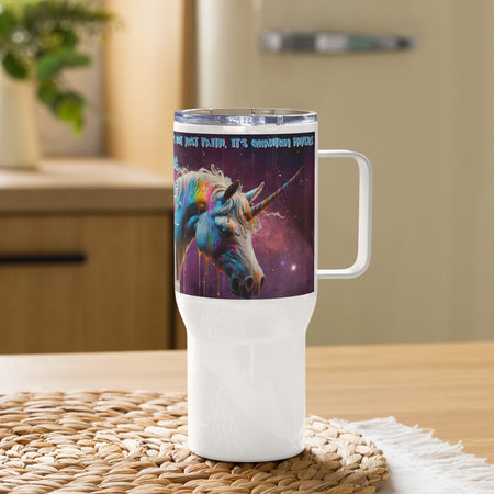 swiftharvest.net Unicorn Believing in yourself is Magickal Travel mug with a handle