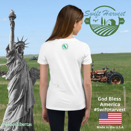 swiftharvest.net White / S Harvest Goddess Girls Youth Short Sleeve T-Shirt