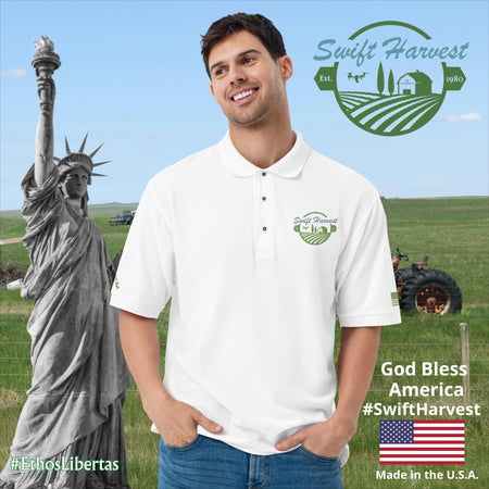 swiftharvest.net White / S Swift Harvest Men's Premium Polo