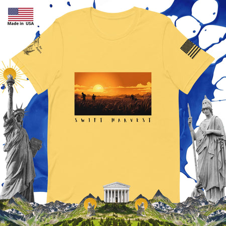 swiftharvest.net Yellow / S Sun Set Harvet Swift Harvest Unisex t-shirt